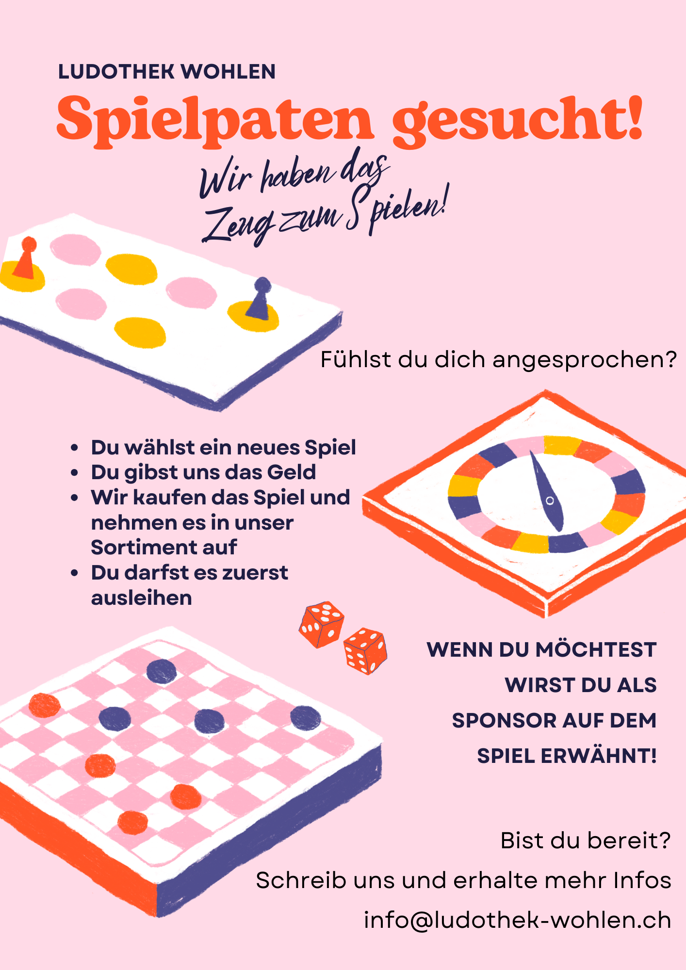 Pink Playful Board Game Product Promotion Flyer 1